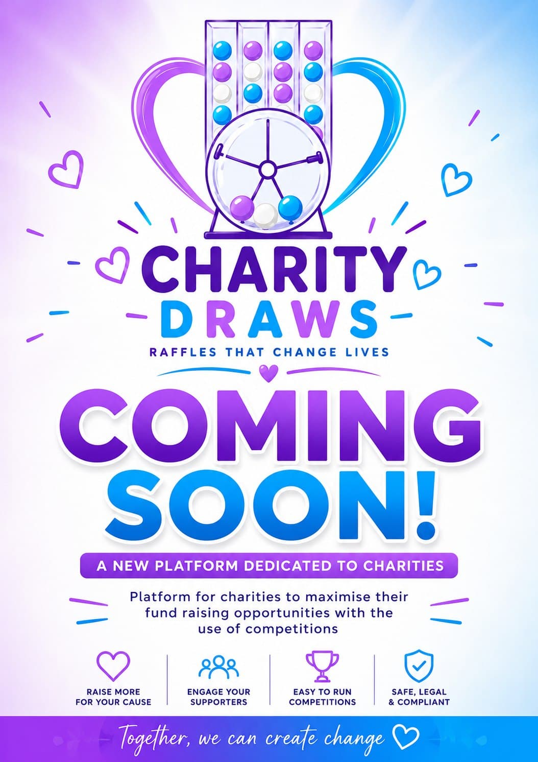 Charity Draws Coming Soon Logo & Slogans